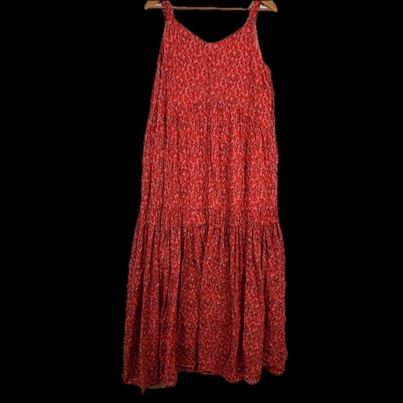 JOIE Women Bondi Tiered Sleeveless Maxi Dress Sz M Babydoll Prairie Boho Cottage - Picture 6 of 11